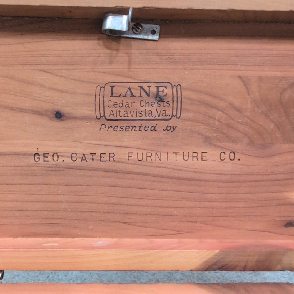 Vintage Lane Cedar Chest Miniature Jewelry Trinket Box Geo Cater Furniture Co - Picture 6 of 15
